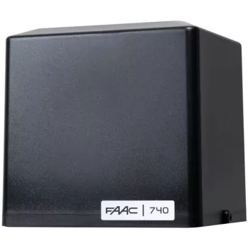 Tampa superior FAAC 740C preta para motor de portão de correr