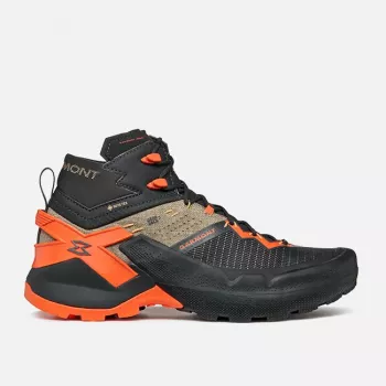 Garmont 9.81 Onyx Mid GTX Sapatos de aproximação - Raven Black/Pale Beige, EU 44
