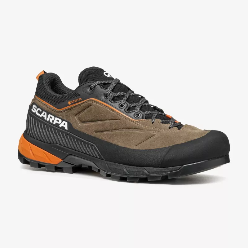 Sapatos de aproximação Scarpa Rapid XT GTX - Caribou/Rust Orange - tamanho 42,5