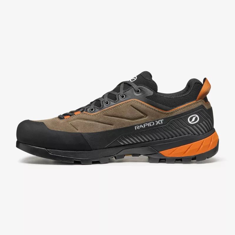 Sapatos de aproximação Scarpa Rapid XT GTX - Caribou/Rust Orange - tamanho 42,5