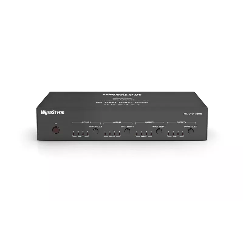 Comutador de matriz HDMI 4x4 4K Wyrestorm com saídas com escalonamento