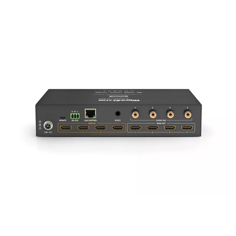 Comutador de matriz HDMI 4x4 4K Wyrestorm com saídas com escalonamento