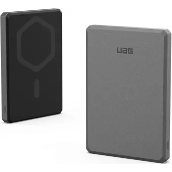 Urban Armor Gear UAG Ultra Slim Rugged Powerbank Carregador Sem Fios Magnético 5000 mAh 20W Preto
