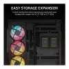 Corsair 2800X RS-R ARGB caixa de PC Micro-ATX, vidro temperado, preto, 3 ventoinhas RS120-R ARGB