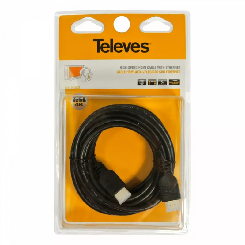 TELEVES cabo HDMI 2.0 5m ref. 494503, 4K