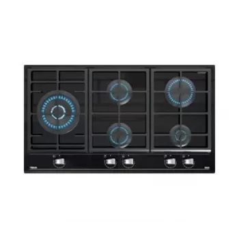 TEKA GZC 95320 XBC BK Placa de gás, 5 queimadores, preta, encastrar