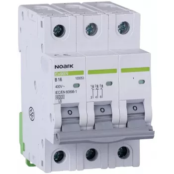 Disjuntor automático Noark Ex9BN 3P C16 6kA, 16A, tripolar, característica C