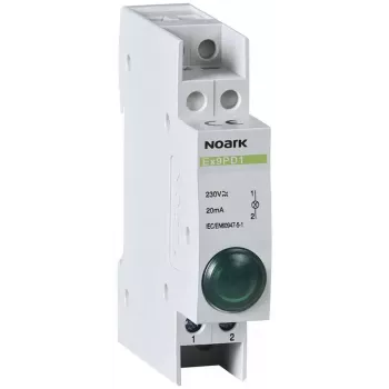 Luz indicadora LED verde NOARK Ex9PD1g 230V AC/DC 22mm encastrar IP65