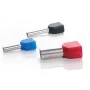 Terminal de ponta duplo isolado TRYTYT 2x4,0mm² 12mm cinzento (100 unid.) DUID-2x4,0-12SZ