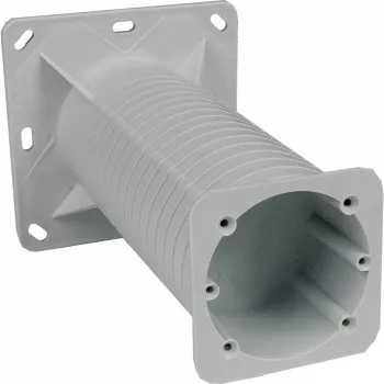 Caixa de instalação elétrica KOPOS KEZ_KB para fachadas com isolamento térmico, 120x120mm, cinzento/laranja