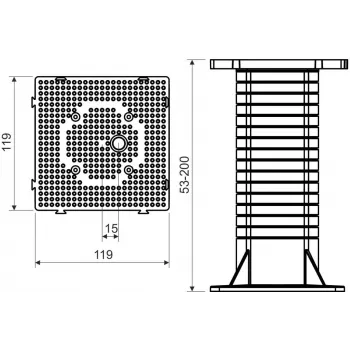Placa de montagem KOPOS MDZ_KB para sistemas de isolamento térmico pelo exterior