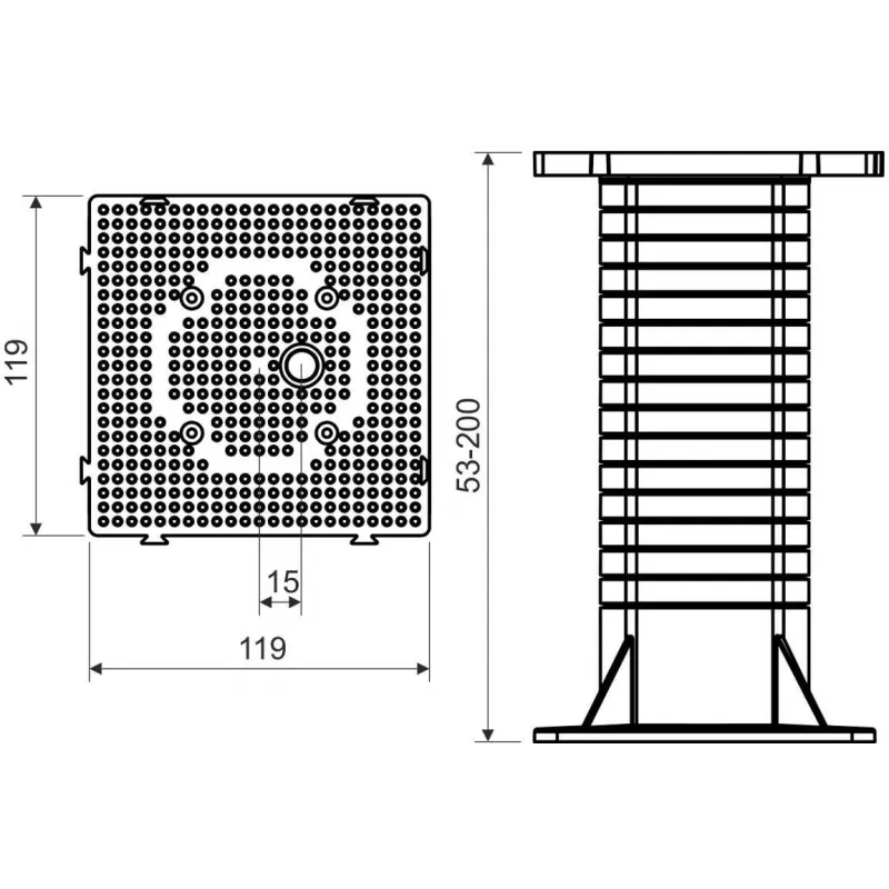Placa de montagem KOPOS MDZ_KB para sistemas de isolamento térmico pelo exterior