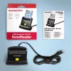 Leitor de cartão inteligente AXAGON CRE-SM4NC USB-C com suporte - preto