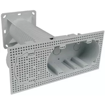 Caixa de instalação tripla KOPOS KEZ-3_KB para sistemas de isolamento térmico pelo exterior, laranja