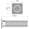 Placa de montagem KOPOS MDZ-300_KB para sistemas de isolamento térmico pelo exterior 300x300 mm cinzento