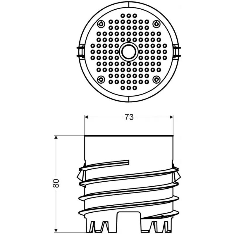 Caixa de instalação elétrica KOPOS MDFZ 80_KB para fachadas isoladas, laranja, 80 mm