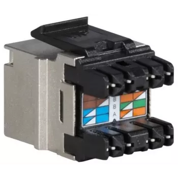Módulo Keystone RJ45 Cat.6 STP FTP Solarix sem ferramentas prateado