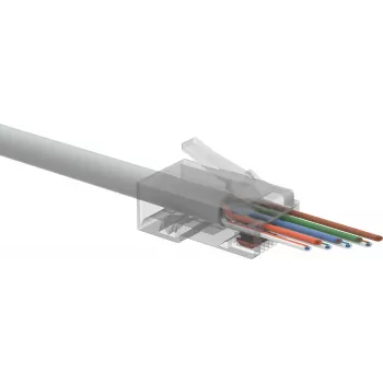 Conector RJ45 Cat.5e UTP Pass-Through SOLARIX SXRJ45-5E-UTP-EASY (100 unid.)
