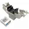 Tomada Keystone RJ45 Cat.6A STP Solarix sem ferramentas SXKJ-10G-STP-RAL-SA