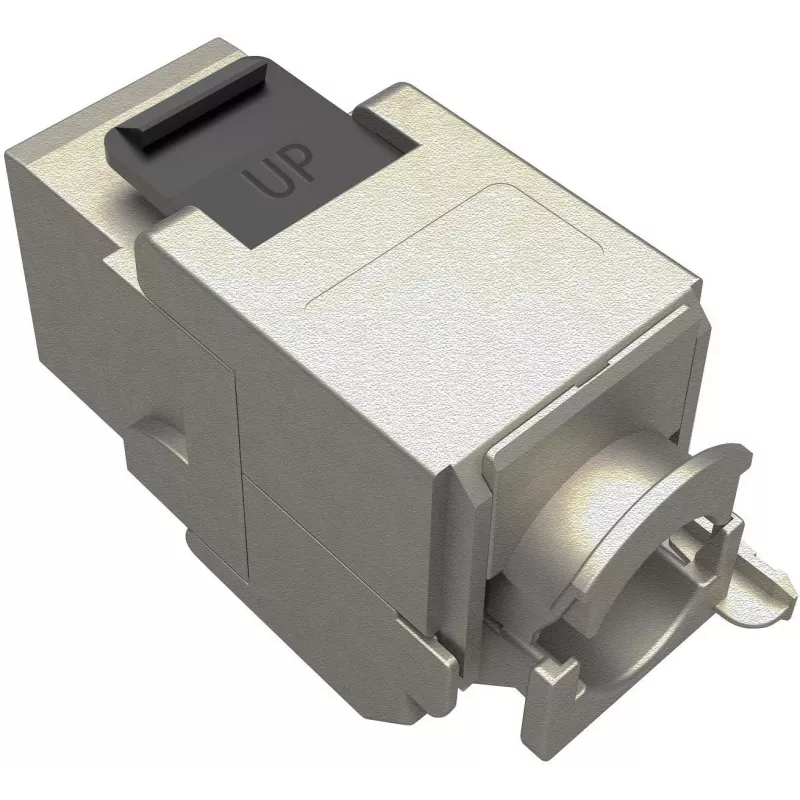 Tomada Keystone RJ45 Cat.6A STP Solarix sem ferramentas SXKJ-10G-STP-RAL-SA