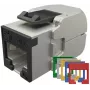 Tomada Keystone RJ45 Cat.6A STP Solarix sem ferramentas SXKJ-10G-STP-RAL-SA