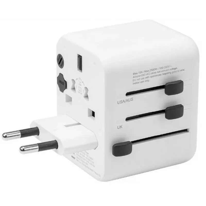 Adaptador de viagem Tactical PTP 12W branco