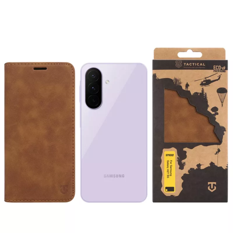 Capa tipo livro Xproof Tactical para Galaxy A27 5G castanho lama