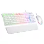 Conjunto de teclado e rato com fios Rampage Fortuna branco