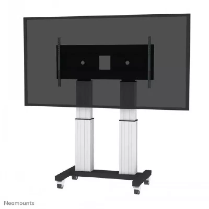 Suporte de chão móvel motorizado NEOMOUNTS NEWSTAR para ecrãs de 70-120 polegadas, VESA 300x200 a 1200x600, prateado