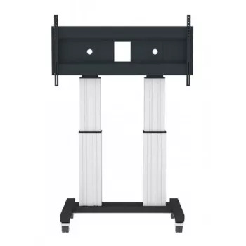 Suporte de chão móvel motorizado NEOMOUNTS NEWSTAR para ecrãs de 70-120 polegadas, VESA 300x200 a 1200x600, prateado