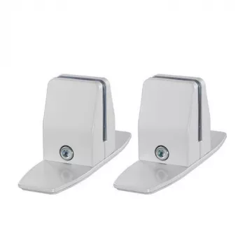 Suporte de secretária Neomounts para películas protetoras de vidro série NS-GLSPROTECT - conjunto de 2 peças - branco