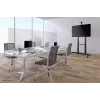 Suporte de secretária Neomounts para películas protetoras de vidro série NS-GLSPROTECT - conjunto de 2 peças - branco