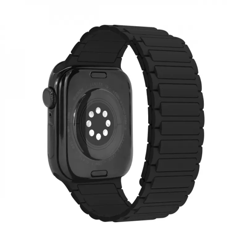 Pulseira de silicone Mobilize - Magnética - para Apple 38/40/41mm - preto