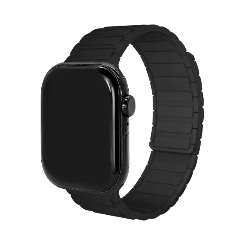 Pulseira de silicone Mobilize - Magnética - para Apple 38/40/41mm - preto