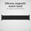 Pulseira de silicone Mobilize - Magnética - para Apple 42/44/45/49mm - preto