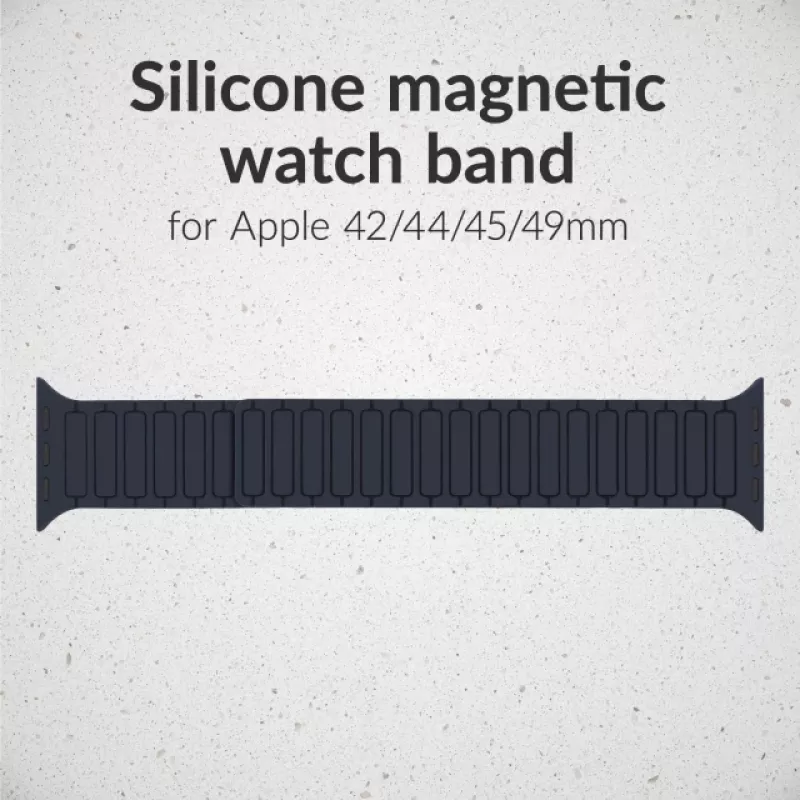 Pulseira de silicone Mobilize - Magnética - para Apple 42/44/45/49mm - azul