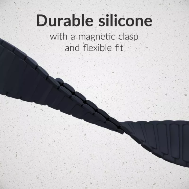 Pulseira de silicone Mobilize - Magnética - para Apple 42/44/45/49mm - azul