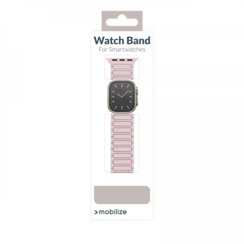 Pulseira de silicone Mobilize - Magnética - para Apple 38/40/41mm - rosa