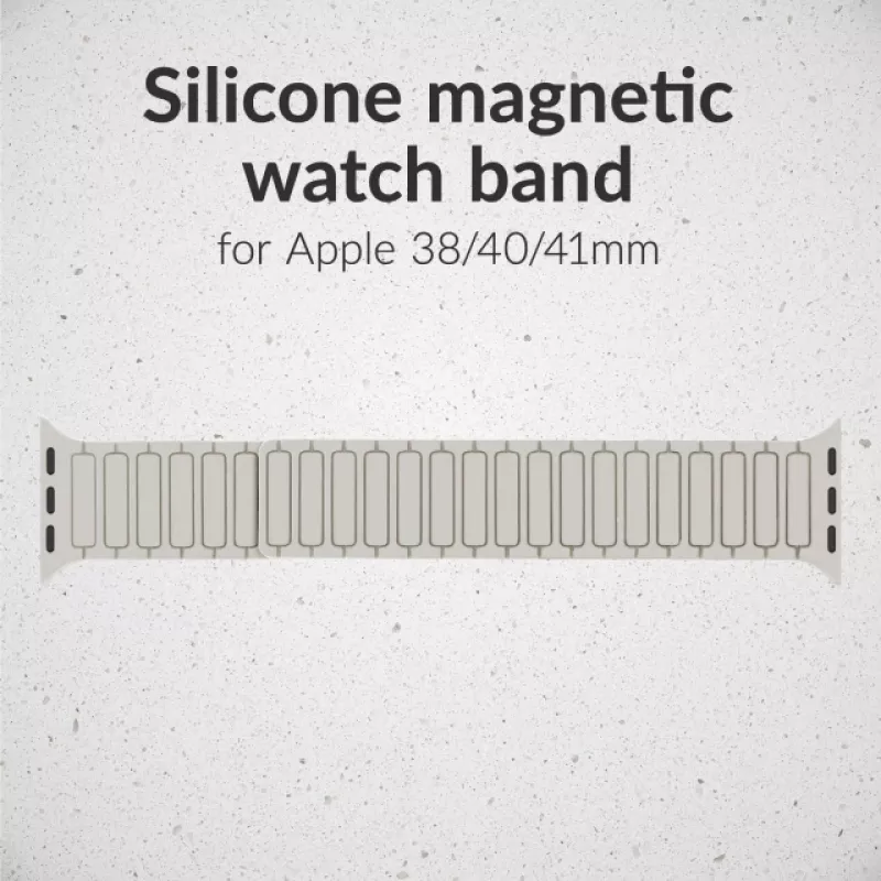 Pulseira de silicone Mobilize - Magnética - para Apple 38/40/41 mm - Starlight