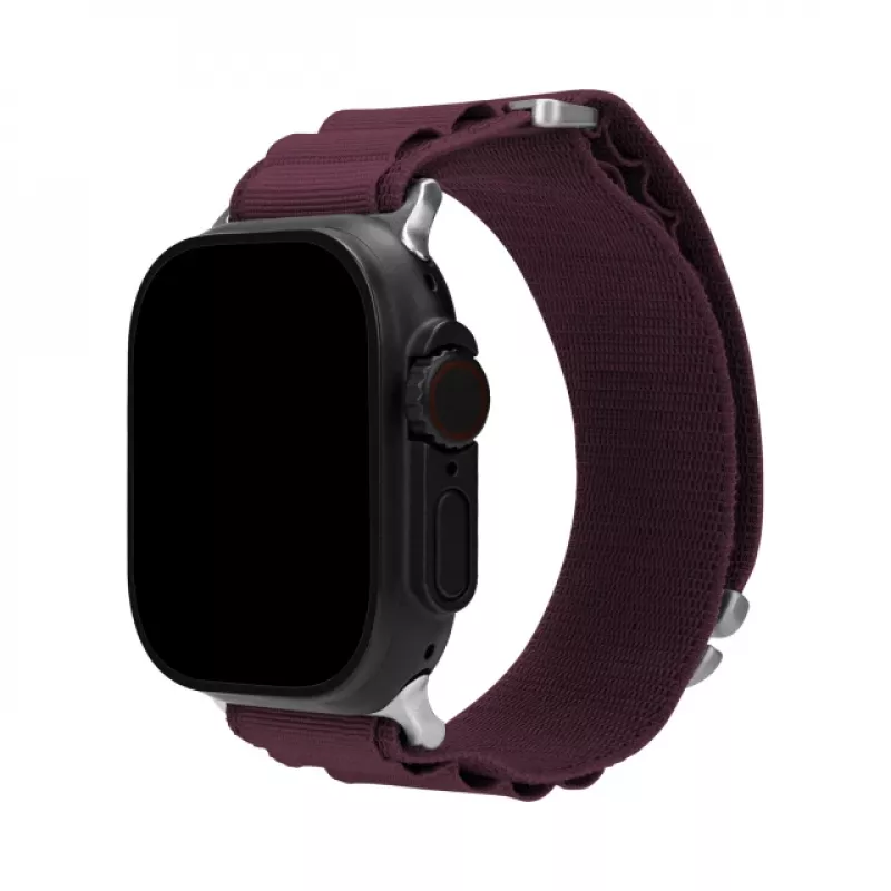 Pulseira de nylon Mobilize - Alpine - conector de titânio - para Apple 38/40/41mm - Bordeaux