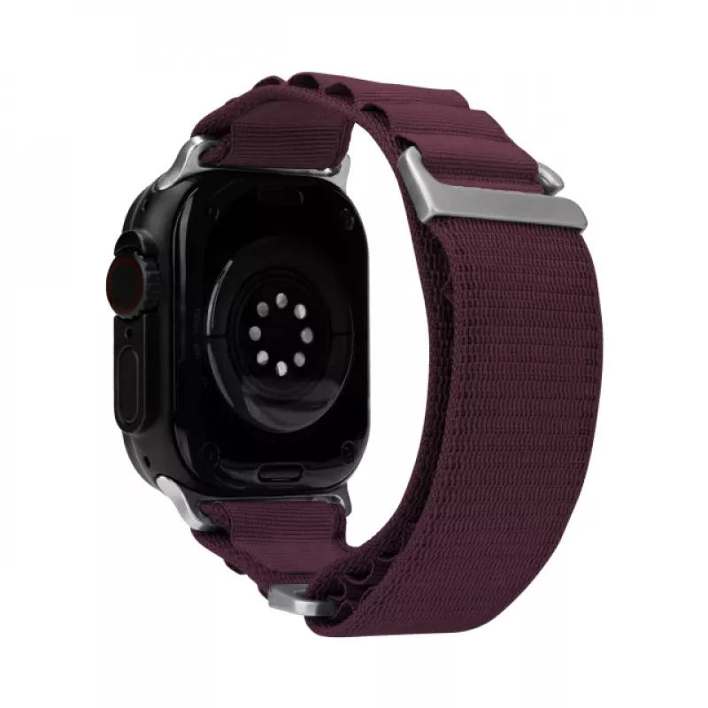 Pulseira de nylon Mobilize - Alpine - conector de titânio - para Apple 38/40/41mm - Bordeaux