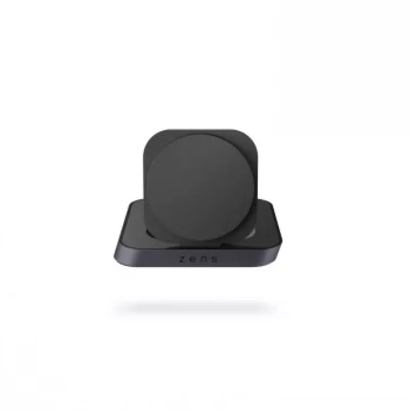 ZENS Carregador Magnético de Mesa de Cabeceira - Suporte de Carregamento Sem Fios 20W para iPhone e AirPods (Preto)