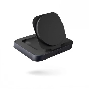 ZENS Carregador Magnético de Mesa de Cabeceira - Suporte de Carregamento Sem Fios 20W para iPhone e AirPods (Preto)