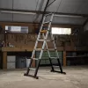 Batavia 7065240 Escada Telescópica 205 cm, Carga 150 kg, Alumínio Anodizado, Prateado/Preto