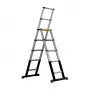 Batavia 7065240 Escada Telescópica 205 cm, Carga 150 kg, Alumínio Anodizado, Prateado/Preto