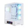 Zalman P40 DS Caixa de PC Mid-Tower Branca com 4x Ventoinhas ARGB de 140mm, Painel de Vidro Temperado, Painel Frontal em Malha, Branco