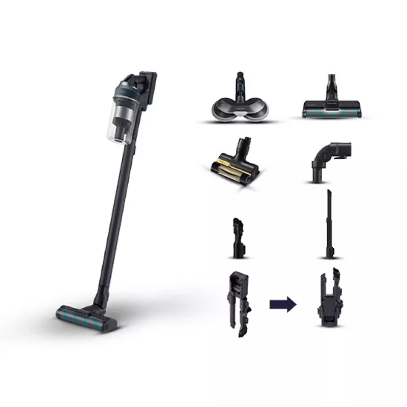 Samsung Jet 85 Premium VS20C852FTB Aspirador com Bateria, 210 AW, 60 Min de Autonomia, Cinzento Titânio