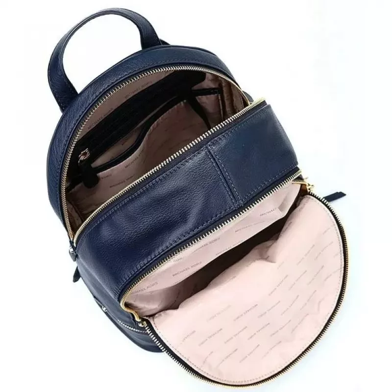 Mochila Michael Kors Rhea Navy Saffiano em pele para mulher 27x26x14 cm