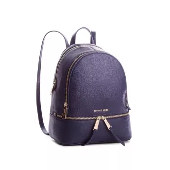 Mochila Michael Kors Rhea Navy Saffiano em pele para mulher 27x26x14 cm
