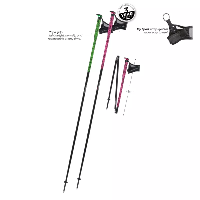 Bastões de corrida Komperdell FXP Carbon 125 cm